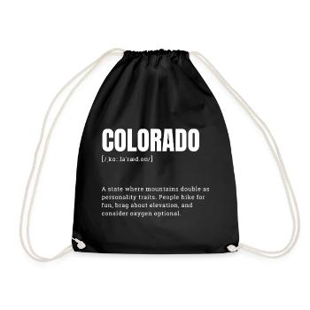 Colorado Bergabenteuer Typo - Turnbeutel - Schwarz - Vorne