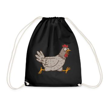Poule coureur poule Coq coureur Coq coureur Poules coureuses - Sac de sport léger - noir - Devant