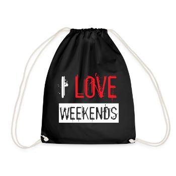 Love Red Paint Splatter Distressed Urban Design - Turnbeutel - Schwarz - Vorne