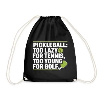 Joueur de pickleball trop paresseux pour le tennis pickleball - Sac de sport léger - noir - Devant