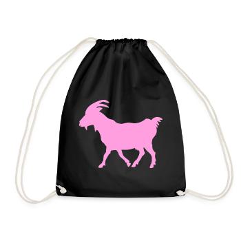 Goat Pink G.O.A.T. - Drawstring Bag - black - Front