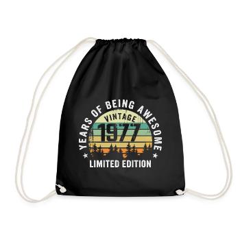 Legendary since 1977, Vintage Edition 1977 Retro - Drawstring Bag - black - Front