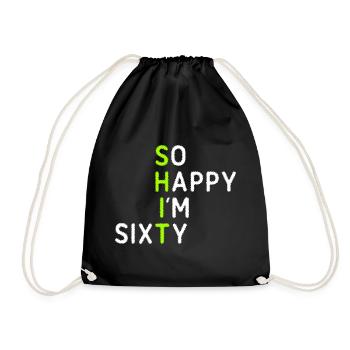 Tellement heureuse d’avoir soixante ans - Sac de sport léger - noir - Devant