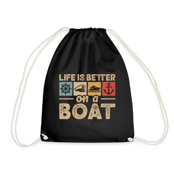 Capitaine de bateau nautique Marin Naviguant - Sac de sport léger - noir - Devant