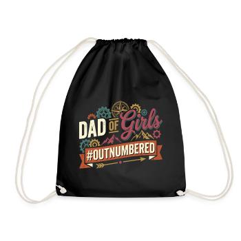 Papa des filles surpassés en nombre Papa au tournevis - Sac de sport léger - noir - Devant
