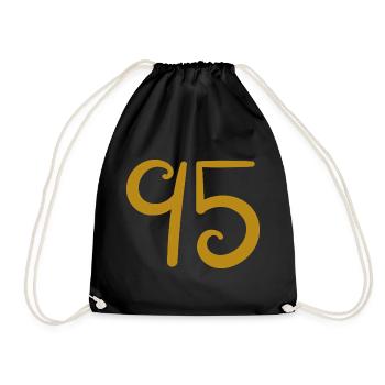 95 - Drawstring Bag - black - Front
