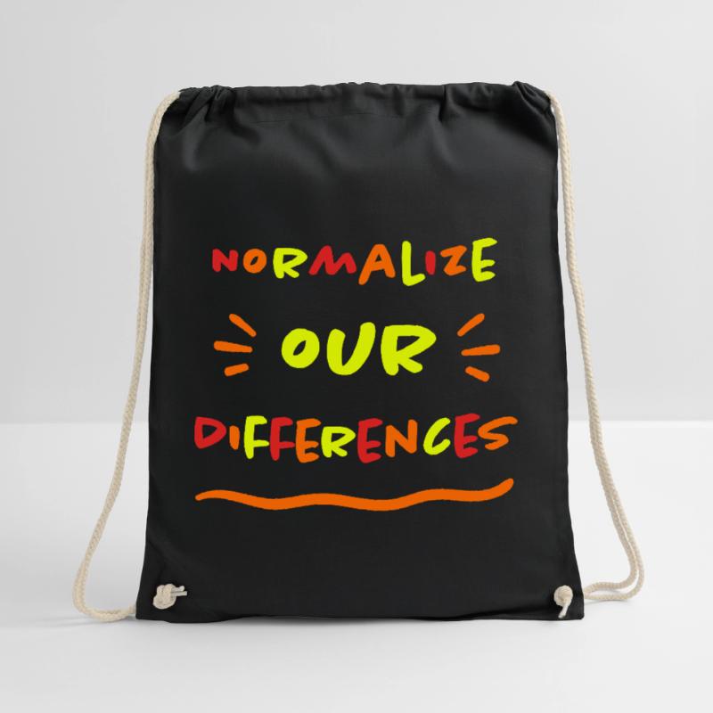 Normalize our Differences - Inklusion - neon Turnbeutel
