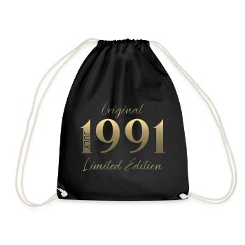 Cadeau du 35e anniversaire Millésime de juillet 1991 - Sac de sport léger - noir - Devant