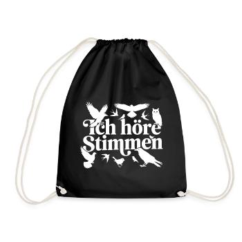 Birding Humor - Turnbeutel - Schwarz - Vorne