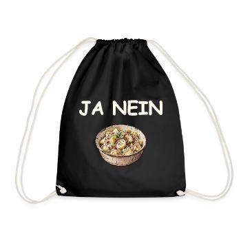 Ja Nein Kartoffelsalat - Turnbeutel - Schwarz - Vorne