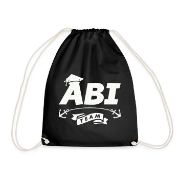 Abi Team Logo mit Ankerband - Turnbeutel - Schwarz - Vorne