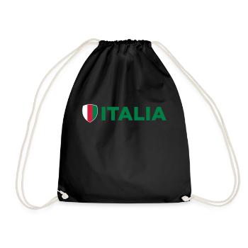 Nationalflagge von Italien - Turnbeutel - Schwarz - Vorne