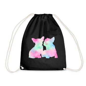 French Bulldog - Turnbeutel - Schwarz - Vorne