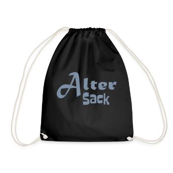 Alter Sack - Turnbeutel - Schwarz - Vorne