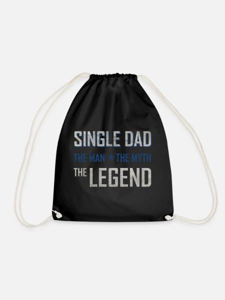 Single Dad Geschenk - Turnbeutel - Schwarz