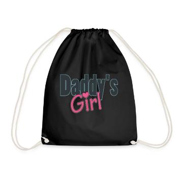 daddy's girl - Drawstring Bag - black - Front