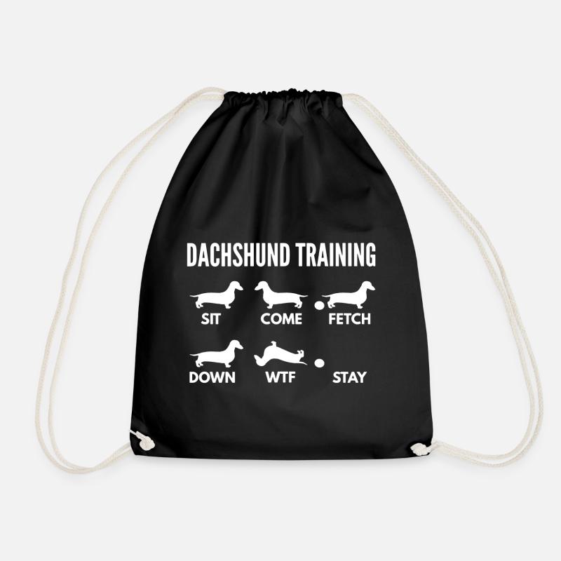 Dackel-Trainingshemd - Turnbeutel - Schwarz