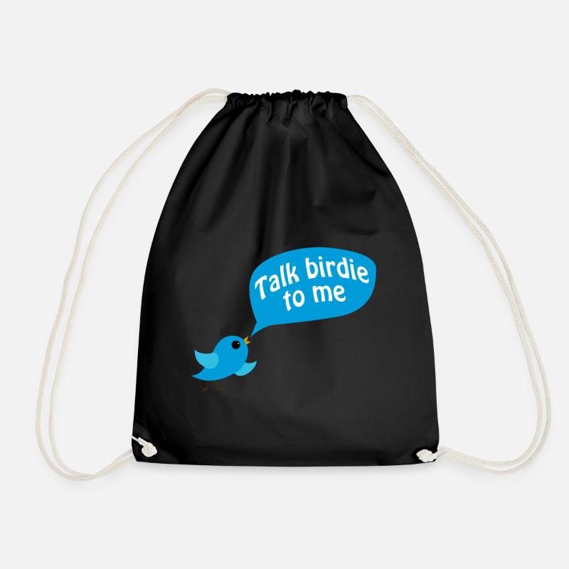 Vogel Humor Wellensittich Spatz Haustier Geschenk - Turnbeutel - Schwarz