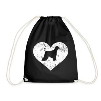 Lévrier afghan - Sac de sport léger - noir - Devant