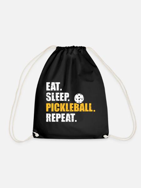 Pickleball - Drawstring Bag - black