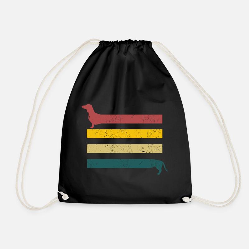 Dackel Dackelliebhaber Geschenk - Turnbeutel - Schwarz