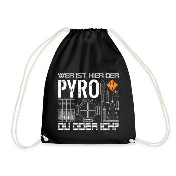 Wer ist hier der Pyro - Turnbeutel - Schwarz - Vorne