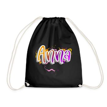 Anna - Drawstring Bag - black - Front