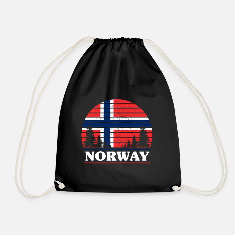 Norwegen - Turnbeutel - Schwarz