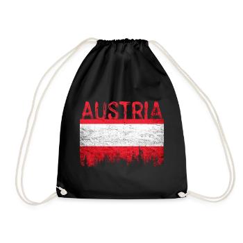 Australischer Flaggenstil mit city Silhouette - Turnbeutel - Schwarz - Vorne