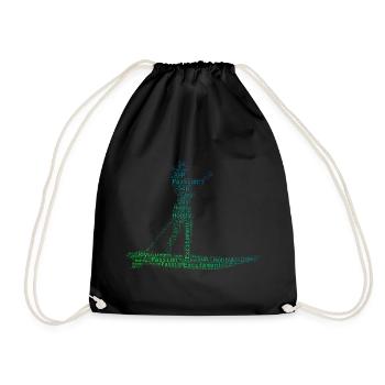 Standup Paddling Standup Paddle Men Women - Drawstring Bag - black - Front