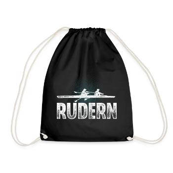 Rudern Ruderer Ruderboot - Turnbeutel - Schwarz - Vorne
