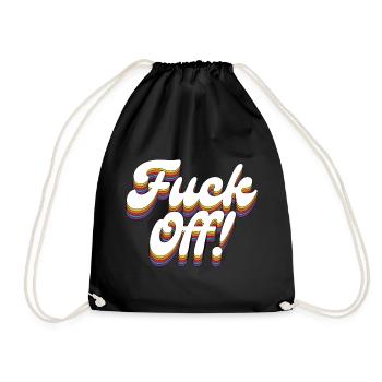 Fuck Off! - Drawstring Bag - black - Front