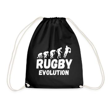 RUGBY, rugby sport, rugby humor - Drawstring Bag - black - Front