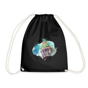 Düsseldorf Allemagne City Skyline Splash Coloré - Sac de sport léger - noir - Devant