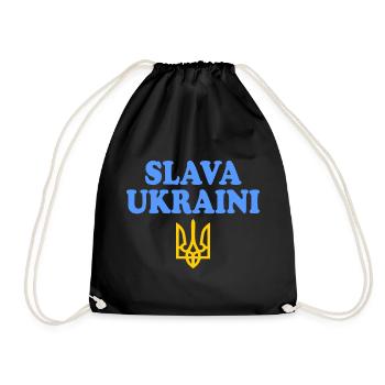 Slava ukraini - Sac de sport léger - noir - Devant