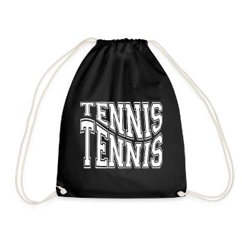 Tennis, joueur de tennis, fan de tennis - Sac de sport léger - noir - Devant