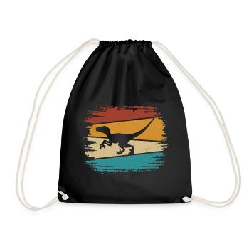 Velociraptor Dino Dinosaures - Sac de sport léger - noir - Devant