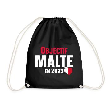 Malte 2023 Maltais Europe Pays Cadeau Humour - Sac de sport léger - noir - Devant