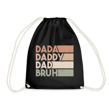 Dada Papa Papa Bruh - Turnbeutel - Schwarz - Vorne