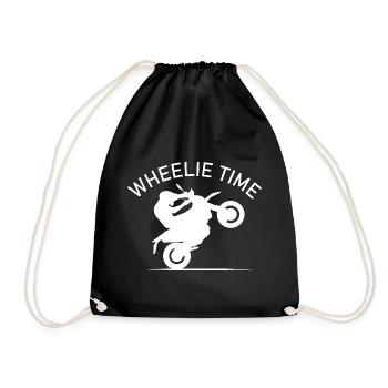 Wheelie Time Motorcycle Icon Moped Icon Logo - Sac de sport léger - noir - Devant