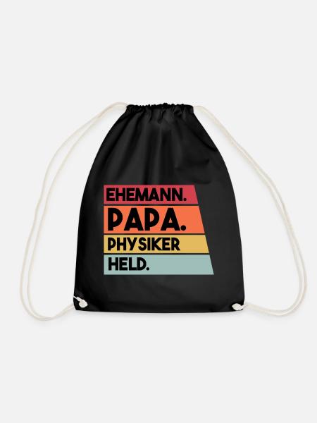 Ehemann Papa Physiker Held - Turnbeutel - Schwarz
