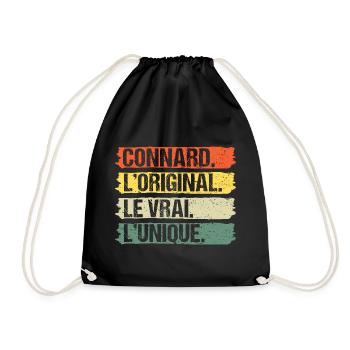Connard l' original le vrai humour cadeau vintage - Sac de sport léger - noir - Devant