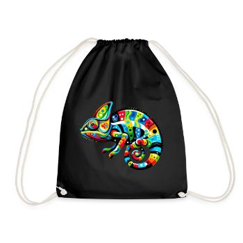 Chameleon - Drawstring Bag - black - Front