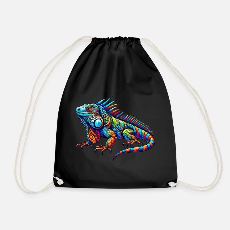 Leguan - Turnbeutel - Schwarz