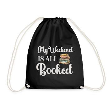 Reading Books Bookworm - Drawstring Bag - black - Front