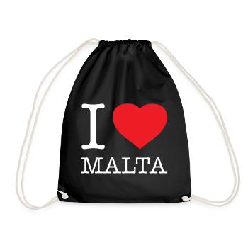 I LOVE MALTA - Drawstring Bag - black - Front