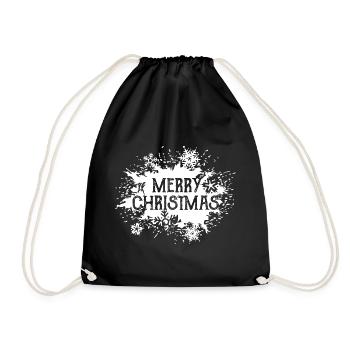 flocon de neige Noël Police Nuage d’hiver Logo - Sac de sport léger - noir - Devant