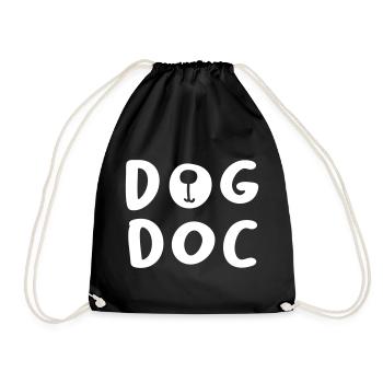 Dog Doc Arzt Hunde Fan Tierliebe Hundehalter Bello - Turnbeutel - Schwarz - Vorne