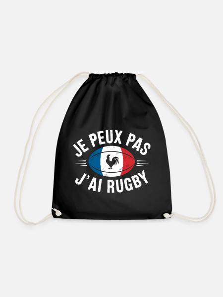 je peux pas j ai rugby - Sac de sport léger - noir