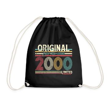 Design rétro original de septembre 2000, 25 ans - Sac de sport léger - noir - Devant